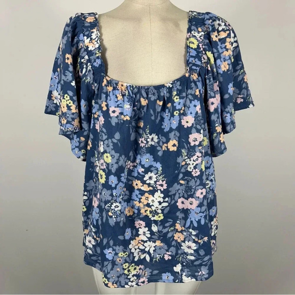 ❤️ Gap Floral Peasant top M - Picture 3 of 11